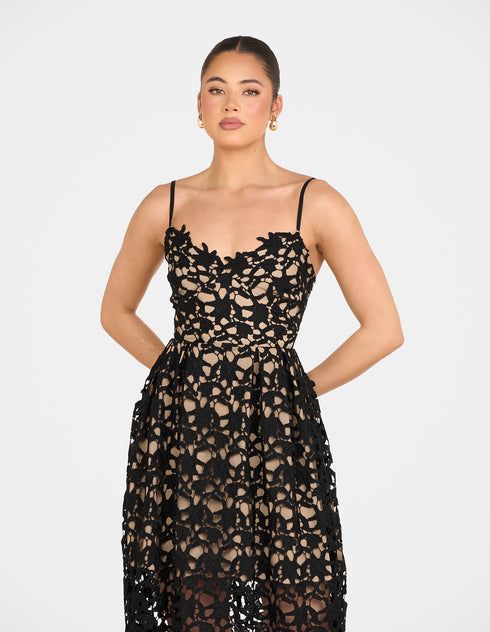 Warna Lace Midi Dress